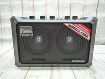 楽U98-150♪【80】Roland MOBILE CUBE STEREO ステレオ モバイル アンプ 動作未確認未検品_画像4