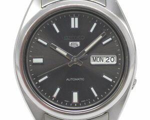 [中古品] 稼働品【SEIKO】セイコー SEIKO5 7S26-0480 ブラック系文字盤 純正ブレス メンズ 自動巻 中古品