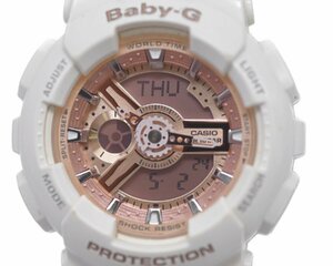 [中古品] 稼働品【CASIO】カシオ Baby-G BA-110-7A1JF ホワイト/ゴールドカラー 動作OK 中古品