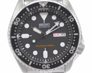 [極美品] 稼働品【SEIKO】セイコー ダイバーズ200ｍ ブラックボーイ 7S26-0020 SKX007KD 動作OK 自動巻 中古美品