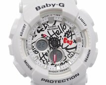 レア [未使用品] 稼働品【CASIO】カシオ Baby-G×HELLO KITTY ハローキティ BA-120KT-7AJR コラボレーションモデル 箱 保証書付 未使用品_画像3