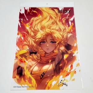 【新品】RWBY　ヤン・シャオロン①　A3クリアポスター　やん　小清水亜美　ルビー　るびー　氷雪帝国　モンティ・オウム【未開封・正規品】