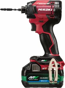  unused goods high ko-ki cordless impact driver WH36DD 2XHRSZ Scorpion red battery 2 piece / with charger multi bolt 36V HiKOKI