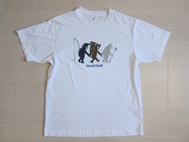 美品 モンベル mont-bell 3匹の熊 Tシャツ L_画像1