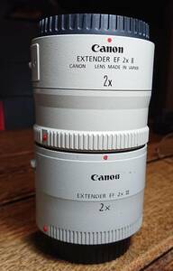 連結使用可能！　Canon EXTENDER EF キャノン エクステンダー 2x III型　と2x II 型　2個セット出品　作例あり