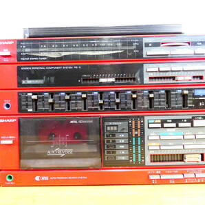 SHARP シャープ FEEL RS-5 カセットレコーダー スピーカー 分離型 赤 レッド オーディオ 音響機器 当時物 ※通電OK ジャンク ＠120(4)の画像3