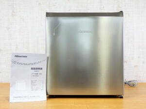 S) ハイセンス Hisense HR-A45S 2023年製 小型 冷蔵庫 幅44.5cm 45L 1ドア 右開き ステンレスドア 静音@160(5)