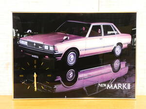 S) TOYOTA NEW MARKⅡ パネル 壁掛け時計 昭和レトロ ビンテージ 非売品 ノベルティ ※ジャンク＠100(5)