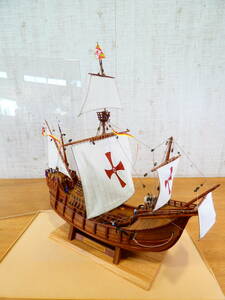 (S)* Junk woody - Joe wooden sailing boat model final product sun ta* Mali a number (1492) 1/50 scale case attaching @200( including in a package un- possible )(4)* direct taking . possible 