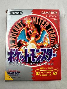 ♪【中古】Nintendo GAME BOY 箱 説明書 付き ソフト ポケットモンスター 赤 任天堂 ゲームボーイ 動作未確認 ジャンク ＠送料370円(4)