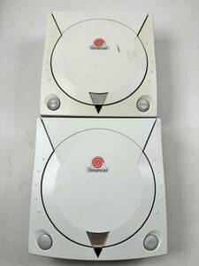 ♪【中古】SEGA Dreamcast 本体 2台 まとめ HKT-3000 セガ ドリームキャスト 動作未確認 ジャンク ＠60(5)