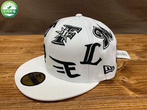 【YL-0124】即決 新品 NEW ERA eBASEBALL プロスピAリーグ 2021 ALLOVER 5950 白/黒 7 3/8 ニューエラ 12球団 定価9700円【千円市場】