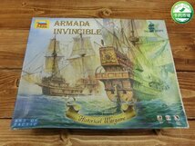 【T3-0121】希少 未組立帆船付 ZVEZDA ズベズダ ボードゲーム ARMADA INVINCIBLE ARD OF TACTIC 戦術ゲーム 海戦 現状品【千円市場】_画像1