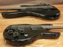 【T3-0089】Washburn ワッシュバーン エレキベース 4弦 ブラック系 通電確認済 現状品 東京引取可【千円市場】_画像3