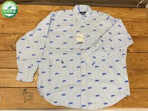 【YL-0174】未使用品 ノーチカ NAUTICA BDシャツ 長袖 ブルー系 サイズXL　定価\13.200 大きめ　東京引取可【千円市場】