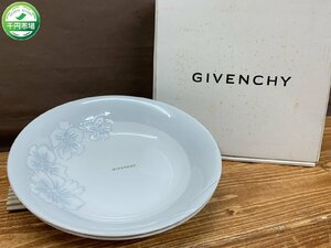 【YF-0978】未使用 ジバンシー GIVENCHY ペアパスタカレーセット パスタ カレー皿 プレート 2枚セット 洋食器 東京引取可【千円市場】