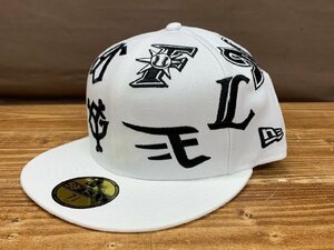 【YL-0270】即決 新品 NEW ERA eBASEBALL プロスピAリーグ 2021 ALLOVER 5950 白/黒 7 3/8 ニューエラ 12球団 定価9700円【千円市場】