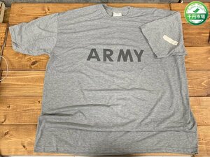 【YL-0257】未使用 米軍 ARMY 半袖 Tシャツ グレー系 size 3X 2枚セット ミリタリー アメリカ軍 東京引取可【千円市場】