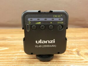 【W5-0210】Ulanzi VL49 2000mAh LED 照明 撮影用 カメラアクセサリ 通電確認済 現状品 東京引取可【千円市場】