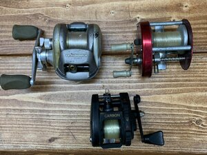 【WL-0230】DAIWA ダイワ TEAM DAIWA-X 他 CARBON MC-II ベイトリール 3点セット まとめ 釣具 現状品 東京引取可【千円市場】