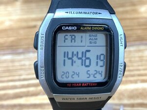 【H3-1123】動作品 電池交換済 CASIO カシオ デジタル 腕時計 W-96H メンズ【千円市場】