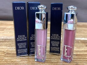 [W5-0282] unused new goods Dior Addict/ Dior Addict lip gloss 3 pcs set each 6mg/068/066x2/ Tokyo pickup possible [ thousand jpy market ]