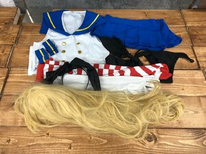 [W5-0395] Kantai collection .. this comb ..... island manner . sickle kama . wig attaching set costume play clothes present condition goods including in a package possible [ thousand jpy market ]