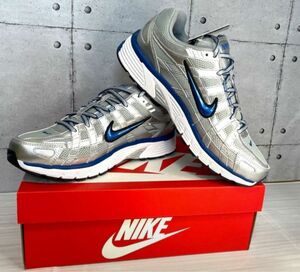 Nike W P-6000 シルバー　ブルー　新品　ウィメンズ30cm