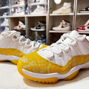 Nike WMNS Air Jordan 11 Retro Low "Yellow Snake Skin" 24.5cm 新品