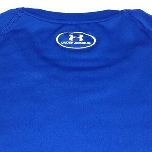 ☆UNDER ARMOUR アンダーアーマー 半袖TシャツXLサイズ ストレッチLOOSEティーHEATGEARブルー青色ホワイト白スポーツ トレーニングUAテックの画像8