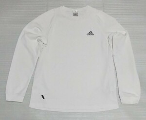 *adidas.com Adidas футболка с длинным рукавом TEE Japan размер M спорт одежда длинный чай белый белый GLAY серый CLIMAWARM легкий 165 грамм 