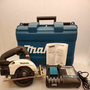 即決　中古　14.4v　125mm　充電式マルノコ　makita　HS470D　バッテリー1個　充電器　ケース　動作確認済み　送料無料