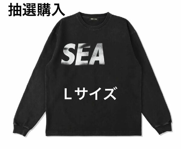 新品 抽選購入 WIND AND SEA SEA (P-Dye) L/S Tee "Black White" ロングスリーブ