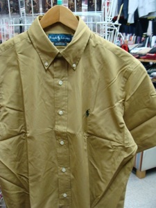 [ не использовался товар ]Polo Ralph Lauren Polo Ralph Lauren короткий рукав BD рубашка lime зеленый (M)