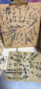  Hiroshima carp player autograph square fancy cardboard valuable 