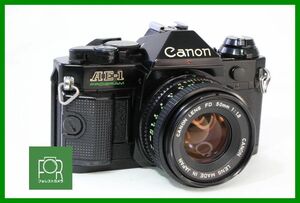 【同梱歓迎】実用■CANON AE-1 PROGRAM+NEW FD 50mm F1.8■シャッター全速・露出計完動・鳴きなし・割れなし■EEE1517