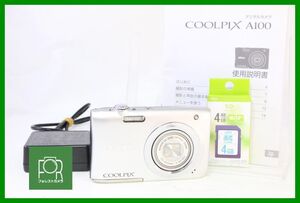 【動作保証・点検済】良品■到着後即使える■ニコン Nikon COOLPIX A100■バッテリー・チャージャー・4GB SDカード付き■EEE1818