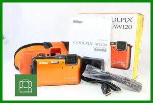 良品■到着後即使える■ニコン Nikon COOLPIX AW120■バッテリー・チャージャー・16GB SDカード・専用カバー・箱付き■EEE2152