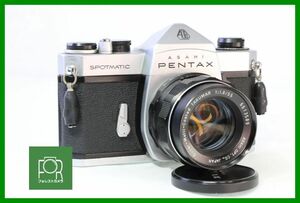 【同梱歓迎】実用■PENTAX SPOTMATIC ボディ+Super-Multi-Coated TAKUMAR 55mm F1.8 M42■シャッター全速完動・露出計不良■106