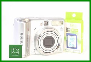 【同梱歓迎】【動作保証・点検済】良品■到着後即使える■Canon PowerShot A570 IS■単三電池対応■電池・8GB SDカードつき■1611