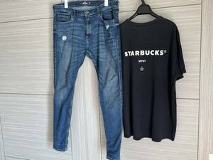 fragment design × STARBUCKS MYST 限定 Tシャツ 黒 XLサイズ 半袖 カットソー 藤原ヒロシ フラグメント スターバックス 