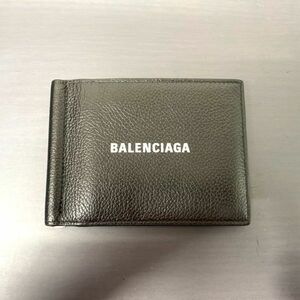 □BALENCIAGA・バレンシアガ　マネークリップ　118mm×88mm　USED□