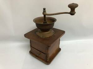  【A008】木製 一部金属製 コーヒーミル Coffee Mill 観賞用 古美術品 静物 アンティーク 輸入品