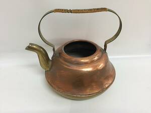 【A020】銅製 コッパーケトル Copper kettle ヴィンテージ 観賞用 古美術品 静物 アンティーク 輸入品 