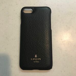 LANVIN iPhone7 8ケース　LANVIN 黒色　革製