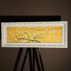 Art hand Auction Hand-painted oil painting by Van Gogh, Blooming Almond Branch, Framed, Interior, Oil Painting, Painting, Oil painting, Abstract painting