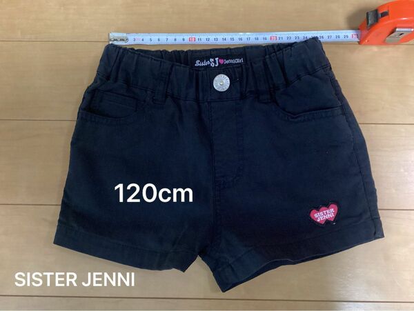 SISTER JENNI ★ ショートパンツ　黒　120cm ワッペン　2405