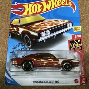 (03-189R) '69 DODGE CHARGER 500, FLAMES, フレイムス, ベーシックカー【ホットウィール】