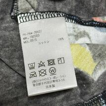 ポールスミス【圧巻のセンス】半袖Tシャツ スナップ　総柄Tシャツ Mサイズ　Paul Smith ブラック　高級感　1円スタート_画像6