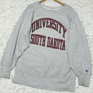 80s~90s Champion Rebirth we b Toriko tag USA made XL size Champion college Logo sweat gray sa light dakota 2 step 